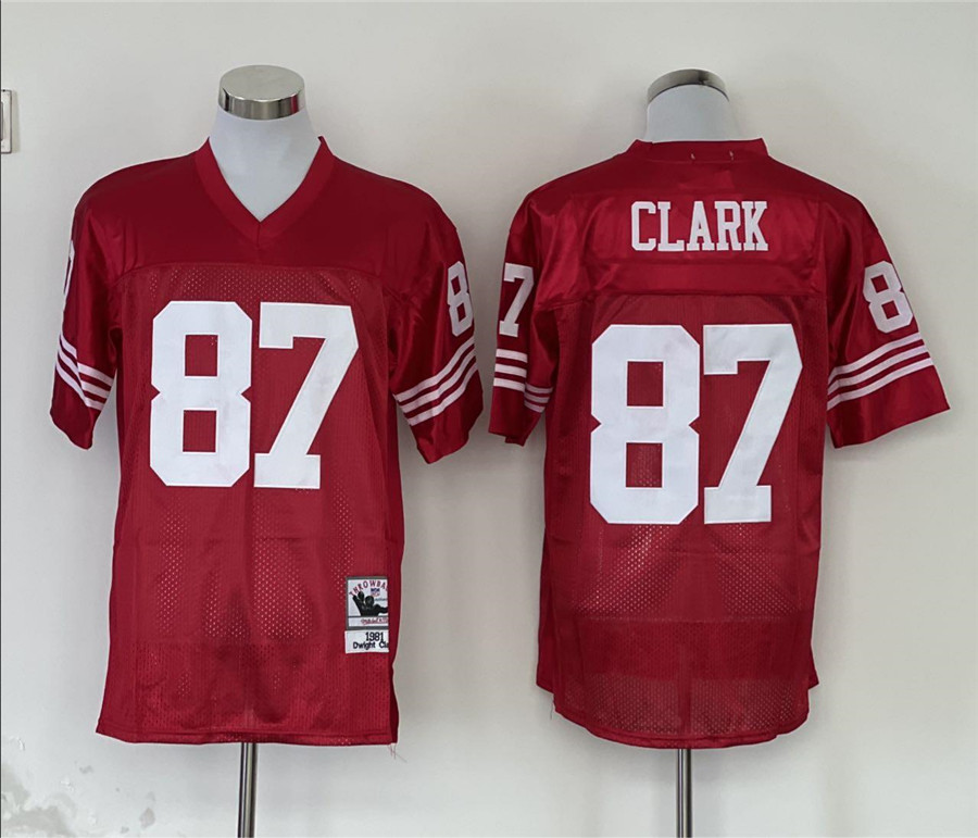Men's San Francisco 49ers Dwight Clark Mitchell & Ness Scarlet Legacy Jersey